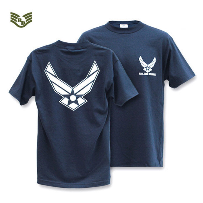 라피드 도미넌스(Rapid Dominance) 라피드 도미넌스 미공군 에어포스윙 티셔츠 (가슴로고 텍스트) (네이비)