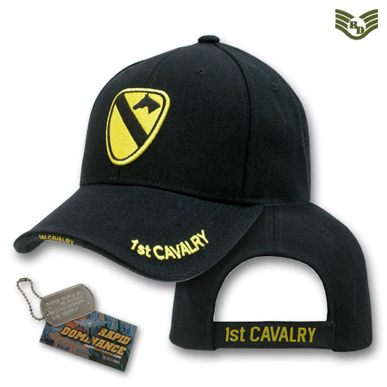 라피드 도미넌스(Rapid Dominance) [Rapid Dominance] RD - Embroidered Military Baseb. 1st Cavalry (Black) - 라피드 도미넌스 미군 제1 기병사단