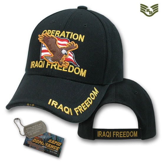 라피드 도미넌스(Rapid Dominance) [Rapid Dominance] RD - Embroidered Military Baseb. Operation Iraqi Freedom Black - 라피드 도미넌스 