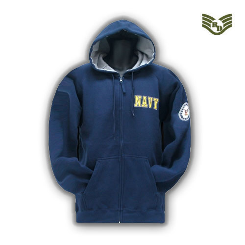 라피드 도미넌스(Rapid Dominance) [Rapid Dominance] R16 Military Logo Full Zip Hoodie NAVY - 라피드 도미넌스 미해군 네이비 지퍼 후드 (네이비)