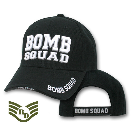 라피드 도미넌스(Rapid Dominance) [Rapid Dominance] JW- Embroidered Law Enforcement Caps. Bomb Squad Black - 라피드 도미넌스 폭발물 처리반 