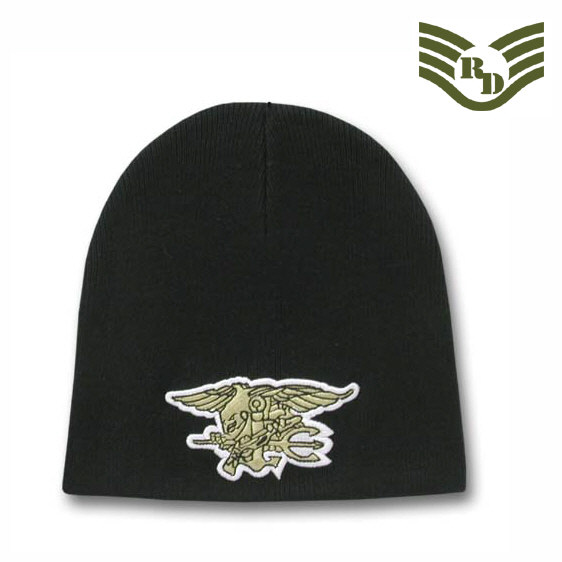 라피드 도미넌스(Rapid Dominance) [Rapid Dominance] Military Logo Cuffless Beanies Navy Seal Black - 라피드 도미넌스 네이비씰 비니