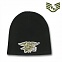 [Rapid Dominance] Military Logo Cuffless Beanies Navy Seal Black - 라피드 도미넌스 네이비씰 비니