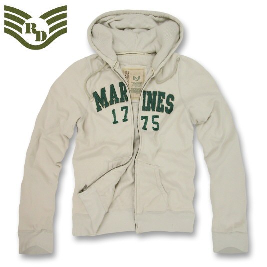 라피드 도미넌스(Rapid Dominance) [Rapid Dominance] R44 DeLuxe Military Full Zip Hoodies Marines (Khaki) - 라피드 도미넌스 미해병 디럭스 마린