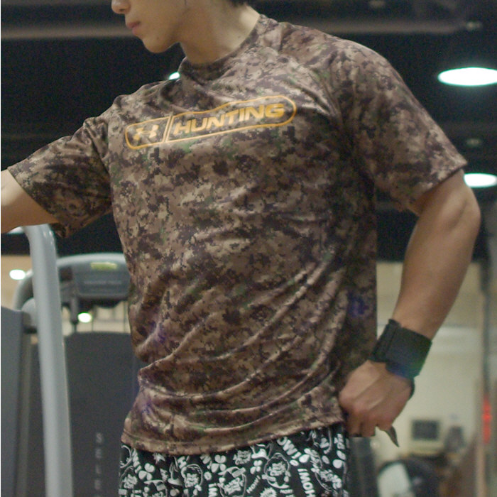 언더아머(Under Armour) [브랜드 정리 초특가] [Under Armour®] HeatGear® Tactical Camo Hunting Graphic T-Shirt (Camo) - 언더아머 히