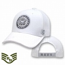 [Rapid Dominance] White Tonal Military Logo Caps. Navy (White) - 라피드 도미넌스 토널 미해군 캡모자 (화이트)