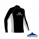 [Portwest] Mens Rash Vent Long Sleeve Black - 워터스포츠용 래쉬가드 긴팔 블랙 