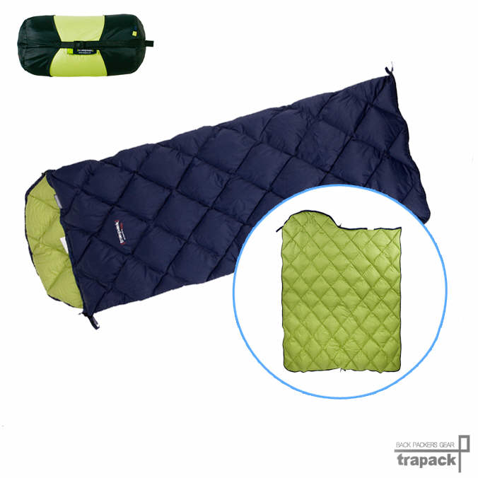 트라팩(TRAPACK) [TRAPACK] Backpackers 350g Sleeping Bag - 최고급 여행용 오리털 350g 침낭 - Dain 침낭