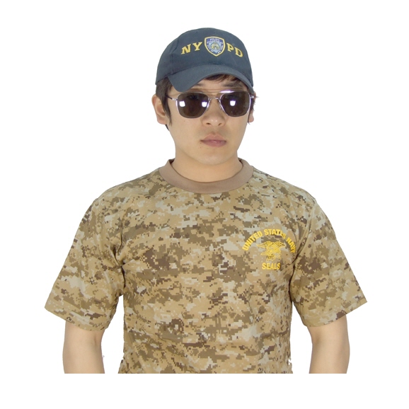 레플리카(Replica) [ARMY 436] Navy Seals MARPAT Desert 100% Cotton T-Shirt - 네이비씰 반팔 티셔츠 미해병 사막 픽셀무늬 