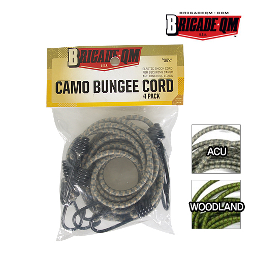 브리게이드(Brigade Quartermasters) [Brigade] Camo Bungee Cords 4 PK - 카모 번지 코드 4팩