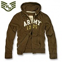 [Rapid Dominance] R44 DeLuxe Military Full Zip Hoodies Army (Brown) - 라피드 도미넌스 미육군 디럭스 지퍼 후드