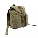 [Rothco] Stone Washed Olive Drab H/W Backpack W/Leather Accents - 로스코 빈티지 워싱 국방색 백팩