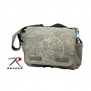 [Rothco] Vintage OD Classic Messenger Bag With Subdued USMC Glove & Anchor Print - 로스코 미해병 로