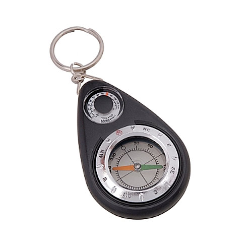 몽키스(Munkees) [Munkees] 3154 Keychain Compass With Thermometer - 몽키스 3154 나침반 온도계 열쇠고리