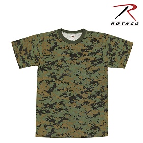 (Rothco) 로스코 미해병 반팔 티셔츠 (우드랜드 픽셀)