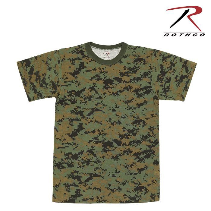 로스코(Rothco) 로스코 미해병 반팔 티셔츠 (우드랜드 픽셀)