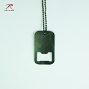 [Rothco] WOODLAND CAMO DOG TAG BOTTLE OPENER W/CHAIN - 로스코 밀리터리 군번줄 스타일 목걸이/오프너 우드랜드