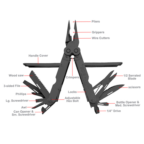 소그(SOG) [SOG] B60-N PowerLock Oxide W/Nylon (Black) - SOG B60-N 파워 록 옥사이드 W/Nylon 멀티툴 (블랙)