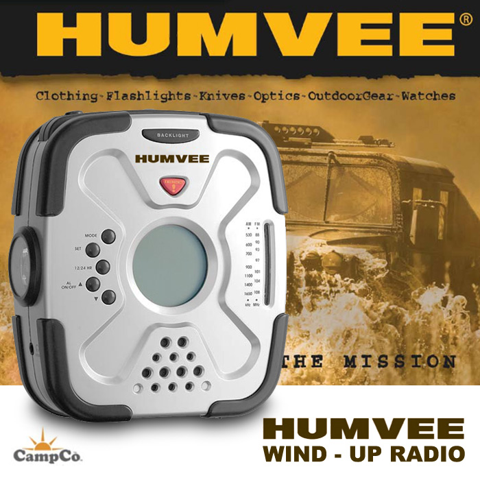 험비(Humvee) [Campco] Humvee Self Powered Wind-up Radio - 캠프코 험비 자가발전 다기능 라디오
