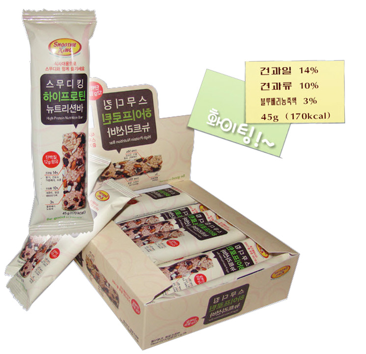 기타브랜드(ETC) [SmoothieKing] Nutritional Bar - 스무디킹 뉴트리션바 (하이프로틴 1개)