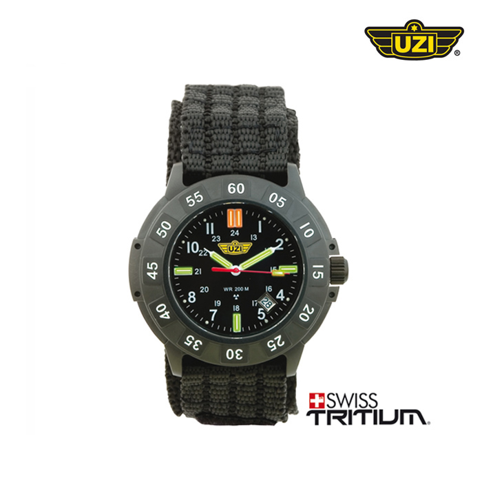 우지(Uzi) [UZI] Protector BlackFace Watch - 캠프코 우지 프로텍터 블랙페이스 시계