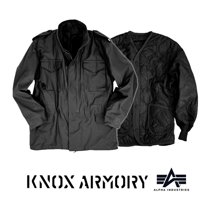 알파 인더스트리(Alpha Industries) [Alpha KnoxArmory] M65 Black w/liner - 알파 녹스아모리 M65 블랙 자켓/내피