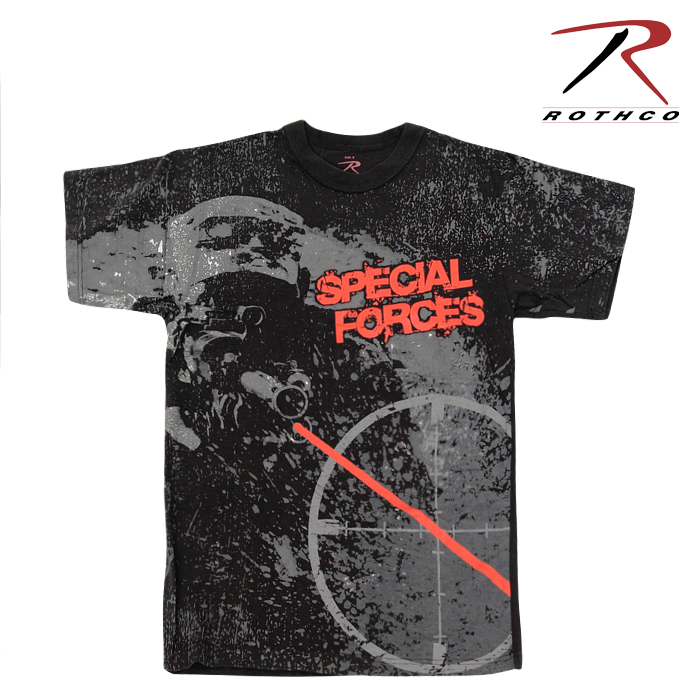 로스코(Rothco) 로스코 빈티지 스페셜포스 티셔츠 (블랙)