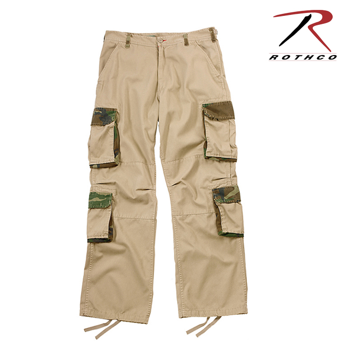 로스코(Rothco) [Rothco] Ultra Force™ Vintage Camo Accent Fatigues (Khaki) - 로스코 8포켓 빈티지 카고 바지 (카키)