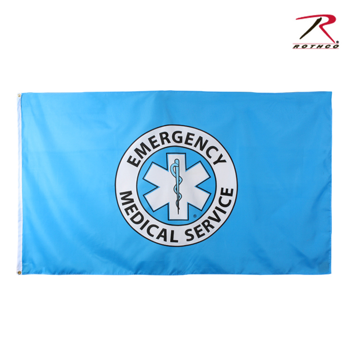 로스코(Rothco) [Rothco] Emergency Medical Service Flag 152cmX91cm - 로스코 E.M.S 깃발