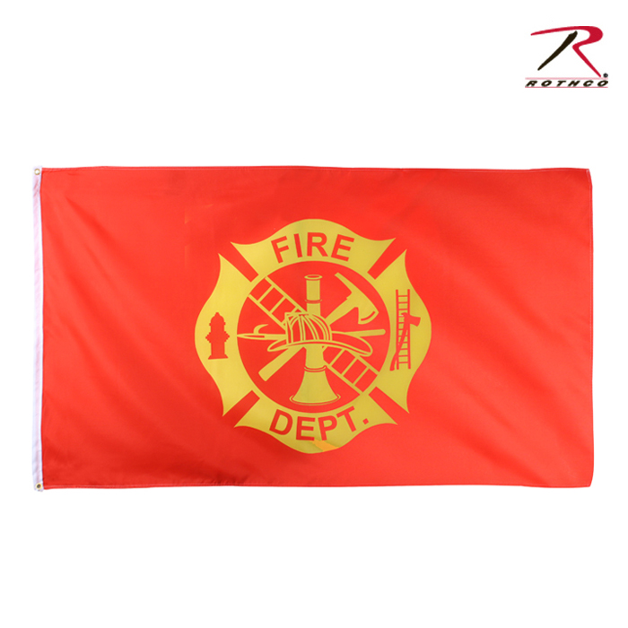 로스코(Rothco) [Rothco] Fire Department Flag 152cmX91cm - 로스코 미국 소방대 깃발