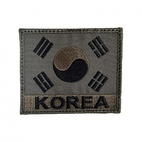 파병용 KOREA 태극기 벨크로 패치 (위장색)