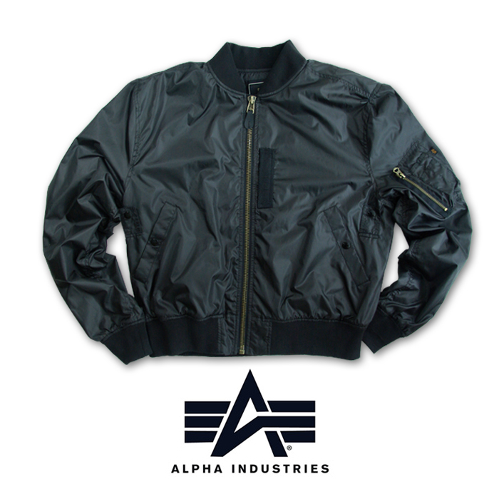 알파 인더스트리(Alpha Industries) [Alpha] MA-1 Light Flight Jacket Black - 알파 MA-1 라이트 항공자켓 블랙