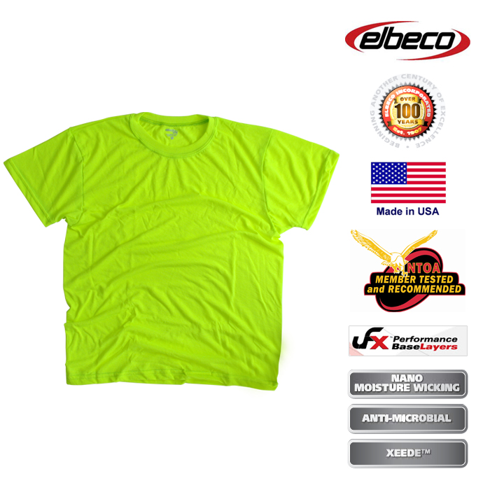 엘베코(Elbeco) [Elbeco] Ufx Performance Tee Hi Vis (Yellow) - Ufx 퍼포먼스 베이스 티셔츠 반팔 (형광)