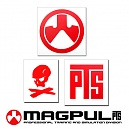 [Magpul] PTS Logo Vinyl Cut Sticker Pack (Red) - 맥풀 PTS 로고 스티커 팩 803 (레드)