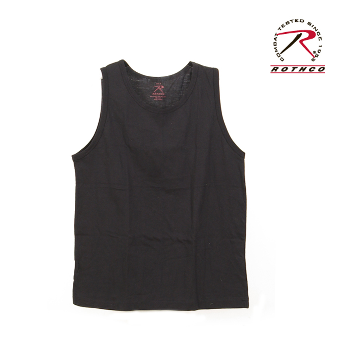 로스코(Rothco) [Rothco] Black Tank Top - 로스코 블랙 민소매 탱크 탑