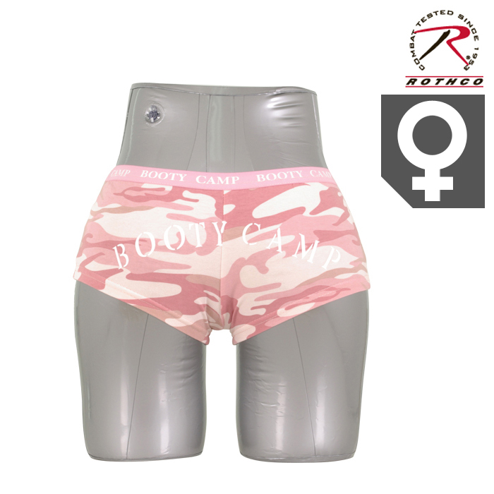 로스코(Rothco) [Rothco] Womens Baby Pink Camo Booty Camp Booty Shorts - 로스코 베이비핑크 부티캠프 숏 팬츠 (여성용)