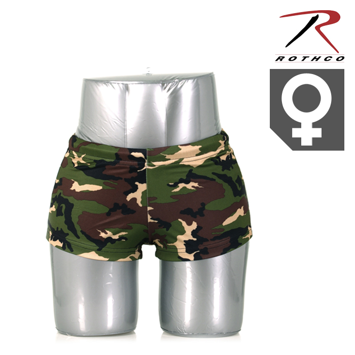 로스코(Rothco) [Rothco] Womens Camo Hot Shorts (Woodland) - 로스코 여성용 카모 핫팬츠 (우드랜드)