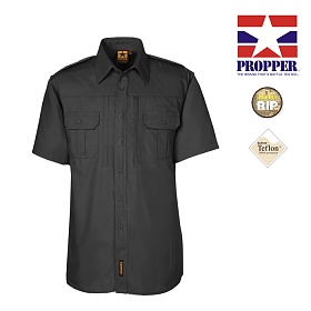 프로퍼(Propper) 프로퍼 라이트웨이트 택티컬 반팔 셔츠 (블랙)