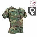 [Rothco] Women Woodland Camo T-Shirt - 로스코 여성용 우드랜드 티셔츠