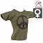 [Rothco] Women Olive Drab Peace T-Shirt - 로스코 여성용 올리브드랍 피스 로고 티셔츠