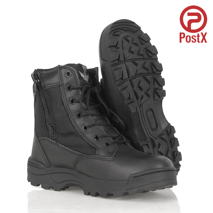 포스트엑스(PostX) [PostX] Tactical 6inch Side Zip Boots (Black) - 포스트엑스 택티컬 6인치 사이드짚 부츠 (블랙)
