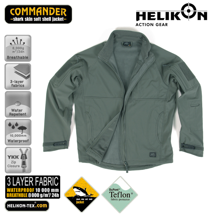 기타브랜드(ETC) [Helikon] Commander Shark Skin Soft Shell Jacket FG - 헬리콘 커멘더 샤크 스킨 소프트 쉘 자켓 (FG)