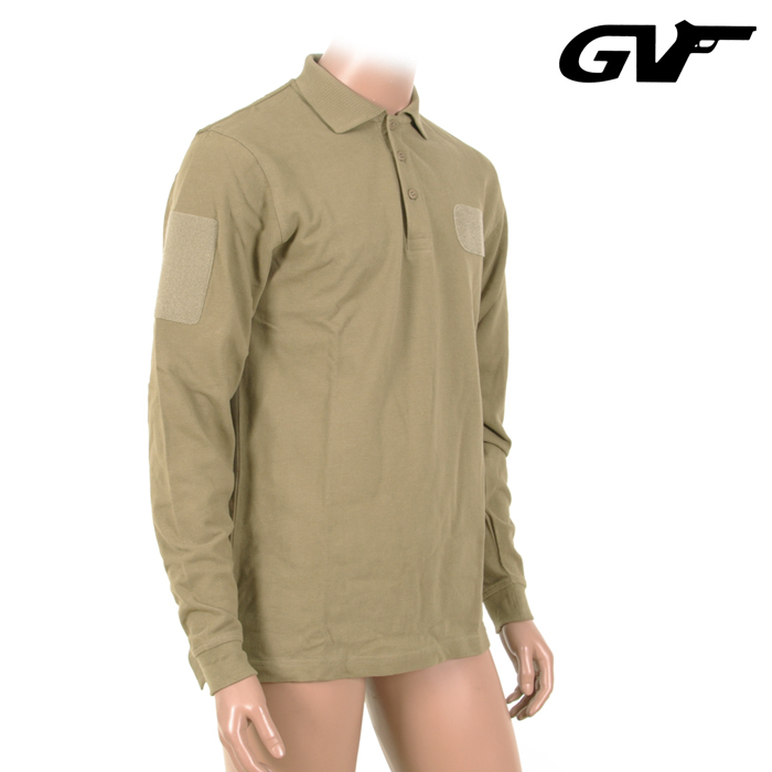 지브이 택티컬(GV Tactical) [GV Tactical] Tactical Polo Long Sleeve Tan - GV 택티컬 폴로 긴팔 티셔츠(TAN)