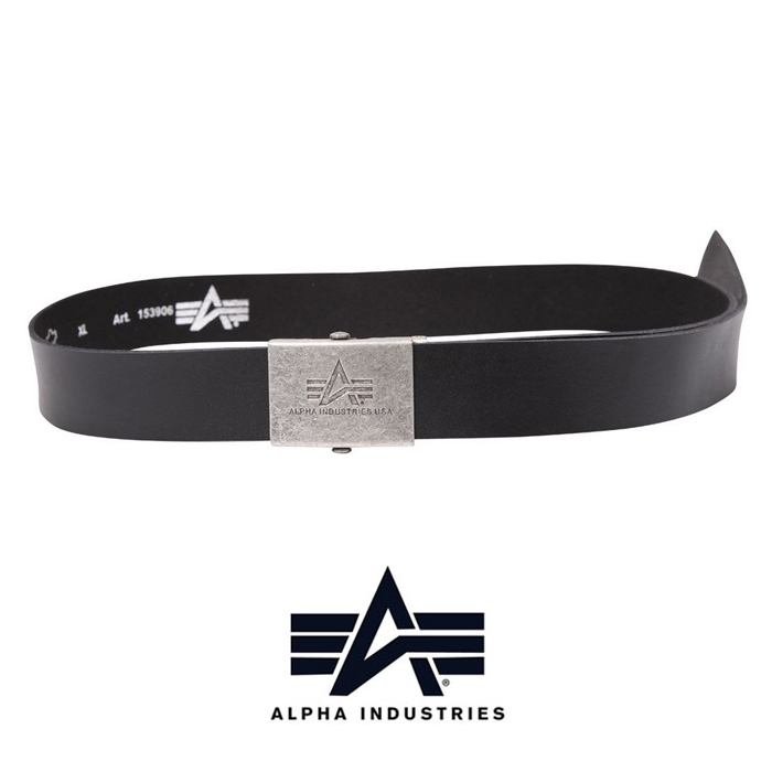 알파 인더스트리(Alpha Industries) [Alpha] Leather Belt (Black) - 알파 레더 벨트 (블랙)