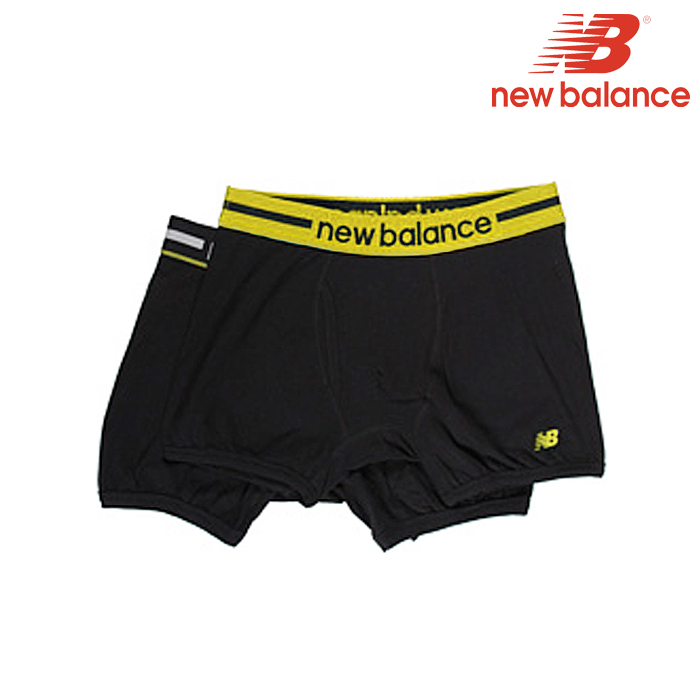 뉴발란스(New Balance) [New Balance] Trunk 3inch - 2 Pack - 뉴발란스 트렁크 3인치 2팩 (블랙밴드/블랙컬러+그린밴드/블랙컬러)