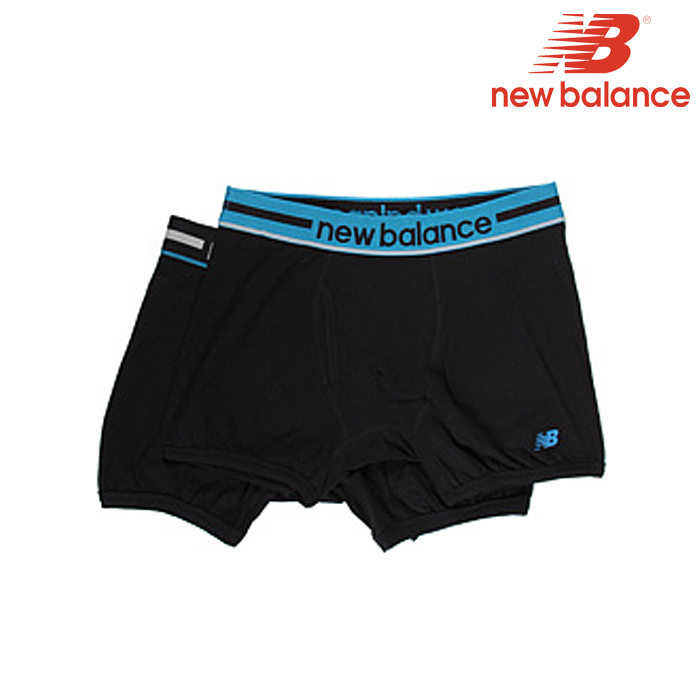 뉴발란스(New Balance) [New Balance] Trunk 3inch - 2 Pack - 뉴발란스 트렁크 3인치 2팩 (블랙밴드/블랙컬러+블루밴드/블랙컬러)