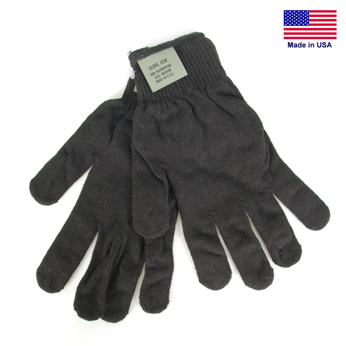 미군부대(GI) GI Glove Liners 100% Polypropylene Black - 100% 폴리프로필렌 속장갑 (블랙)