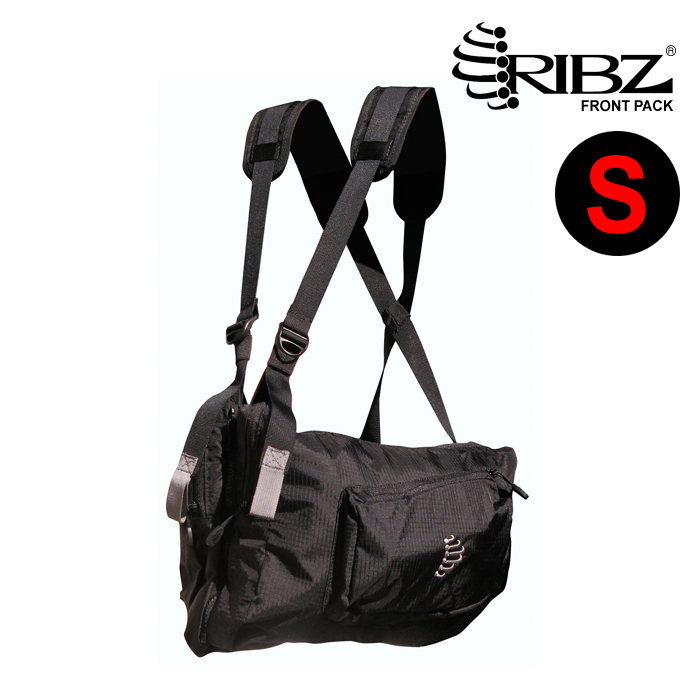 립즈(RIBZ Wear) [Ribz] Front Pack Small (Black) - 립즈 프론트팩 스몰 (블랙)