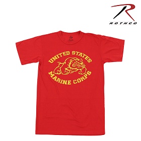 (Rothco) 로스코 빈티지 U.S 마린 불독 티셔츠 (레드)