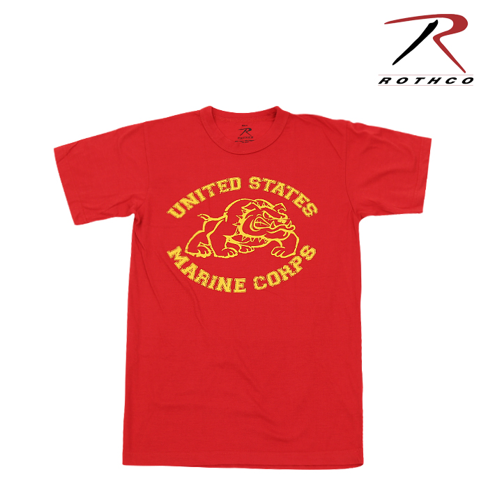 로스코(Rothco) 로스코 빈티지 U.S 마린 불독 티셔츠 (레드)